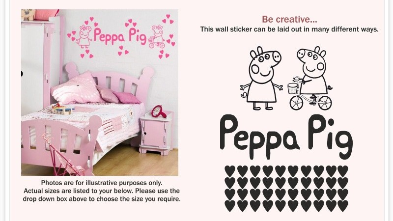 Peppa Pig Wall Sticker Kit Peppa Pig Wall Sticker Kit